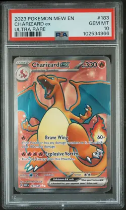 2023 POKEMON MEW EN-151 ULTRA RARE #183 CHARIZARD EX PSA 10 - Image 1