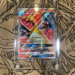 Pokemon 2017 Full Art Sun and Moon Holo Promo Charizard GX SM60 - Image 1