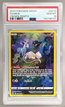 142738727 Mew 2023 Pokemon Sword & Shield Crown Zenith #GG10 PSA 10 - Image 1