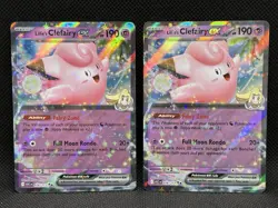 Pokemon TCG LILLIE’S CLEFAIRY EX 076/217 Ascended Heroes Double Rare Lot x2 - Image 1