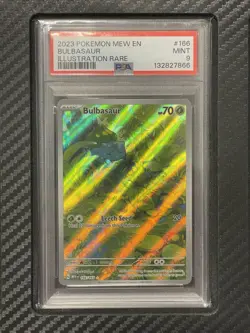 2023 PSA 9 Bulbasaur #166 Illustration Rare Pokemon TCG Scarlet & Violet Mew 151 - Image 1