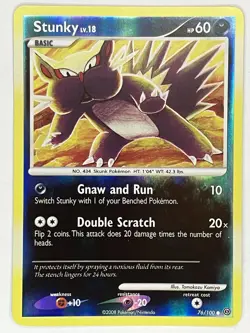 Stunky Skuntank NM Stormfront 26 76/100 Pokemon TCG Reverse Holo - Image 2