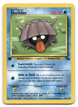 Shellder LP 54/62 1st Edition Fossil Pokemon Common - Image 1