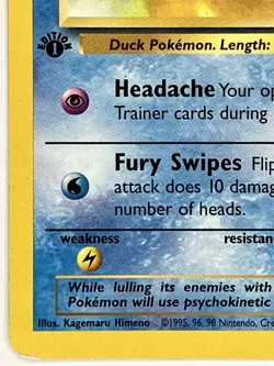 Psyduck LP 53/62 1st Edition Fossil Pokemon TCG Regular - Image 5