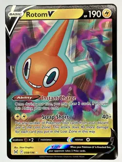 Rotom V NM Lost Origin 058/196 Pokemon TCG Holo - Image 1