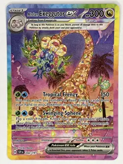 Alolan Exeggutor ex NM SIR 242/191 Sv08: Surging Sparks Pokemon TCG Holo - Image 1