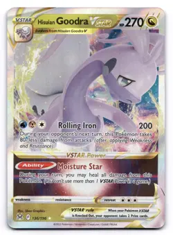 Hisuian Goodra VSTAR NM 136/196 Lost Origin Pokemon TCG Holo - Image 1