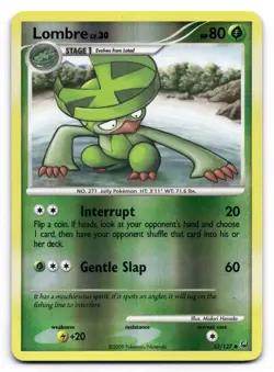 Lombre NM 52/127 Platinum Pokemon TCG Reverse Holo - Image 1