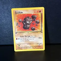 Pokemon TCG Geodude Fossil 47/62 1st Edition Basic 50 HP Regular 1999 - CA - Image 1