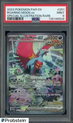 2023 Pokemon PAR EN Special Illustration Rare #251 Roaring Moon ex PSA 9 - Image 1