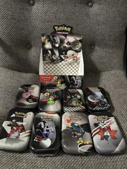 Unova Mini Tin Set 8 Display Box EMPTY Pokemon Black Bolt White Flare No Packs - Image 2