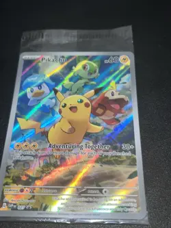 Sealed Pikachu SVP 027 Black Star Promo Adventuring Together Holo Pokemon - Image 3