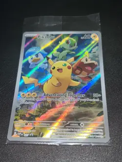 Sealed Pikachu SVP 027 Black Star Promo Adventuring Together Holo Pokemon - Image 4