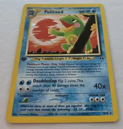 POKEMON TCG POLITOED 8/75 (HOLO RARE) NEO DISCOVERY 1st EDITION (LIGHTLY PLAYED) - Image 2