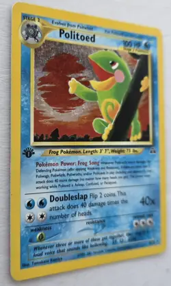 POKEMON TCG POLITOED 8/75 (HOLO RARE) NEO DISCOVERY 1st EDITION (LIGHTLY PLAYED) - Image 3