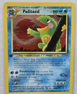 POKEMON TCG POLITOED 8/75 (HOLO RARE) NEO DISCOVERY 1st EDITION (LIGHTLY PLAYED) - Image 5