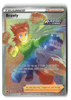 Brawly ⭐ 212/198 Holo Rare Rainbow Chilling Reign 2021 Pokemon NM - Image 1