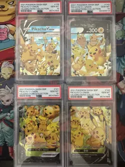 2021 Pokemon Celebrations SWSH Pikachu V-Union Set of 4 PSA 10 - Image 1