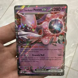 Pokemon Team Rocket's Mewtwo EX Sv10 Holo 081/182 280 HP Double Rare 160+ - Image 1