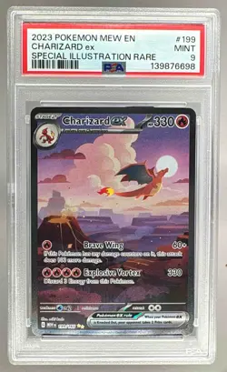 139876698 Charizard ex 2023 Pokemon Scarlet Violet 151 #199 SIR PSA 9 - Image 1