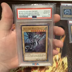Yugioh Blue Eyes White Dragon JUMP-EN068 PSA 10 Shonen Jump Magazine 2014 - Image 1
