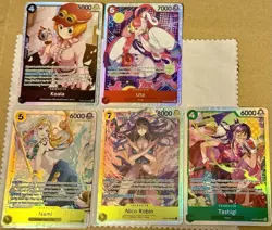 One Piece Tcg Heroines EB03 Sr Lot English Nico Robin Nami Koala Uta Tashigi - Image 1
