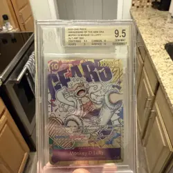 Monkey D. Luffy SEC One Piece English Alt Art Awakening New Era OP05-119 BGS 9.5 - Image 1