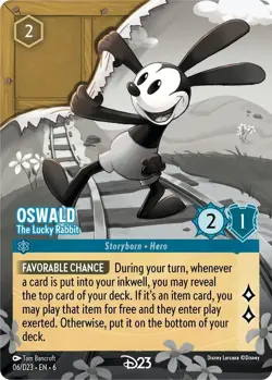 Oswald - The Lucky Rabbit - D23 Promo #6 - Enchanted - Lorcana - NM - Image 1