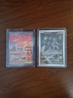 Mew Ex 053 & Mewtwo 052 Black Star Promo Cards Scarlet And Violet 151 - Image 1