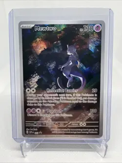 Mewtwo 052 Sv: Scarlet & Violet Promo Cards Holo Crease at Top Center - Image 1
