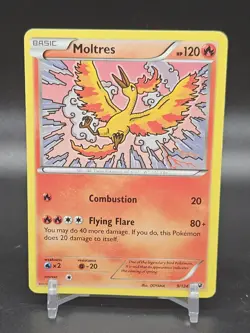 Pokemon TCG Moltres XY Fates Collide 9/124 Regular Rare Card LP - Image 1