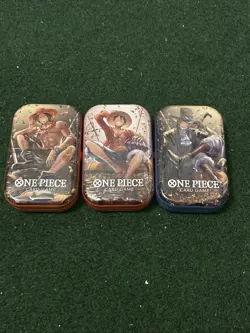 One Piece Card Game Tin Pack Set Vol 2 COMPLETE SET OF 3 Luffy Ace Sabo OP-13 - Image 1