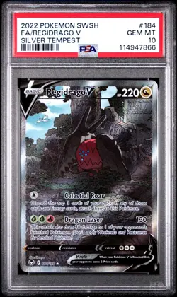 Regidrago V PSA 10 English Pokemon Card 184/195 Silver Tempest 2022 Alt Art - Image 2