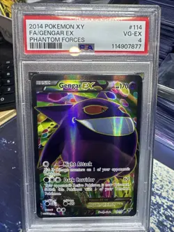 Pokemon TCG XY Phantom Forces Gengar EX Full Art Ultra Rare Card 114/119 PSA 4 - Image 1