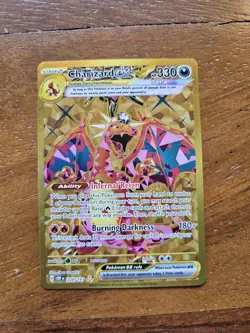Pokemon TCG Charizard EX Obsidian Flames Holo Hyper Rare Card 228/197 Gold - Image 1