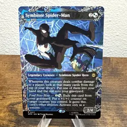 Symbiote Spider-Man Borderless MTG Magic the Gathering Card NM Near Mint SPM - Image 1