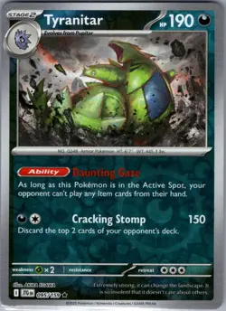 Tyranitar 095/159 Reverse Holo SV09: Journey Together - Pokemon Card - NM - Image 1