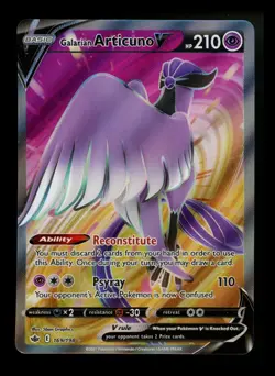 Galarian Articuno V 169/198 Chilling Reign 2021 Full Art Holo Pokemon Card TCG - Image 1