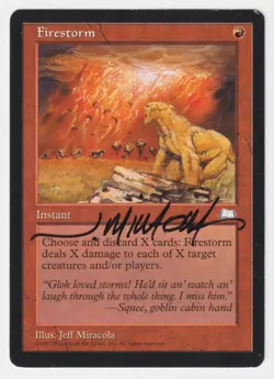 Signed Firestorm HP Weatherlight Artist Jeff Miracola MTG Magic Reserved List! - Image 1