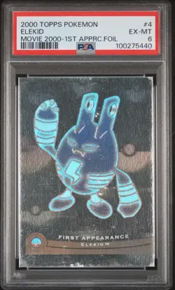 2000 Pokemon First Appearance Elekid The Movie Holo Topps Series 1 PSA 6 - Image 1
