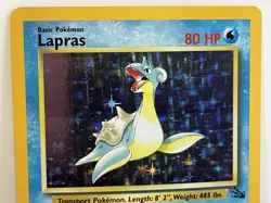 Vintage 1999 Pokemon TCG Fossil LAPRAS HOLO Rare 10/62 LP English, Unltd. - Image 2