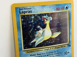 Vintage 1999 Pokemon TCG Fossil LAPRAS HOLO Rare 10/62 LP English, Unltd. - Image 3