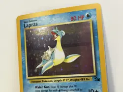 Vintage 1999 Pokemon TCG Fossil LAPRAS HOLO Rare 10/62 LP English, Unltd. - Image 4