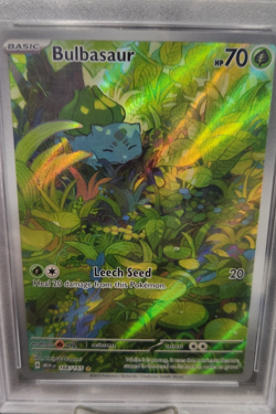 2023 Pokemon 151 BULBASAUR Illustration Rare PSA 9 Mint #166 MEW EN - Image 3