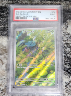 2023 Pokemon 151 BULBASAUR Illustration Rare PSA 9 Mint #166 MEW EN - Image 4