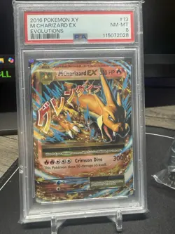 Pokemon Mega Charizard EX 13/108 XY Evolutions PSA 8 NM MT - Image 1