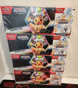 4 Pokemon Sam's Club Prismatic Evolutions Surprise Box + Booster Bundle See Note - Image 1