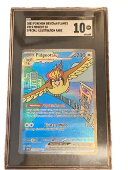 2023 Pokemon Obsidian Flames 225/197 Pidgeot EX Special Illustration Rare SGC 10 - Image 2