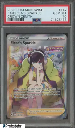 2023 Pokemon SWSH Crown Zenith #147 FA/ Elesa's Sparkle PSA 10 GEM MINT - Image 1