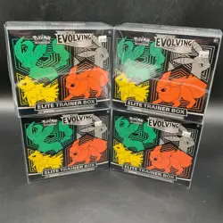 Lot of (4) Pokemon TCG SWSH Evolving Skies Elite Trainer Boxes SEALED - Image 1